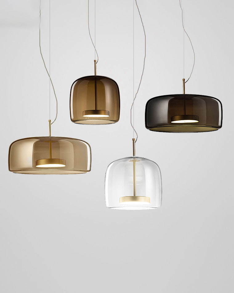 Diff Drum Blown Glass Pendant Light-DF2145