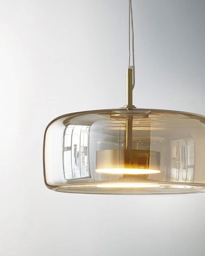 Diff Drum Blown Glass Pendant Light-DF2145