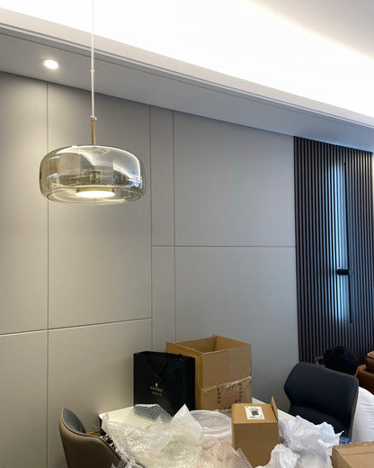 Diff Drum Blown Glass Pendant Light-DF2145