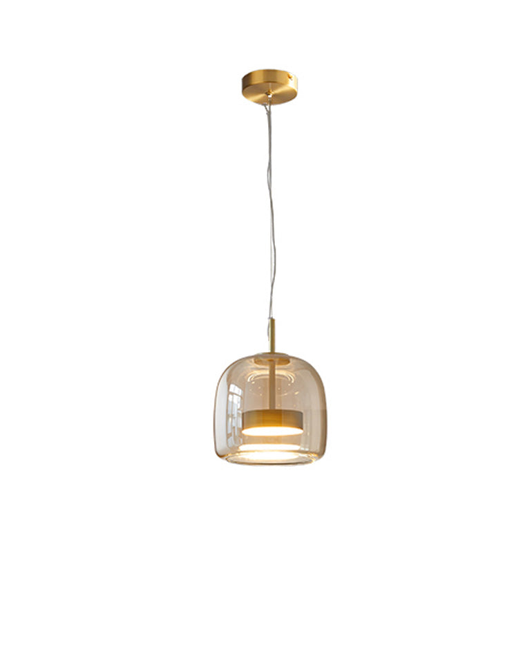 Diff Drum Blown Glass Pendant Light-DF2145