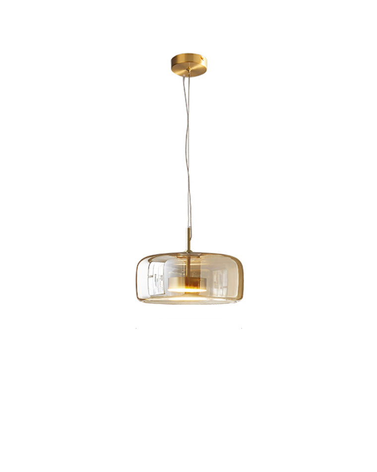 Diff Drum Blown Glass Pendant Light-DF2145