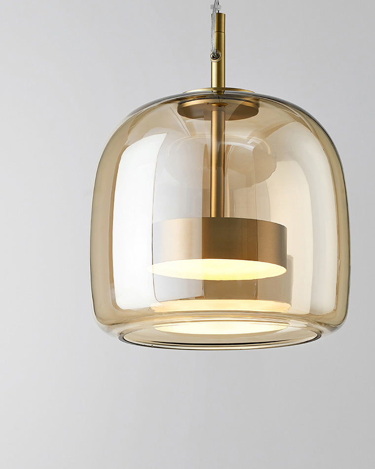 Diff Drum Blown Glass Pendant Light-DF2145