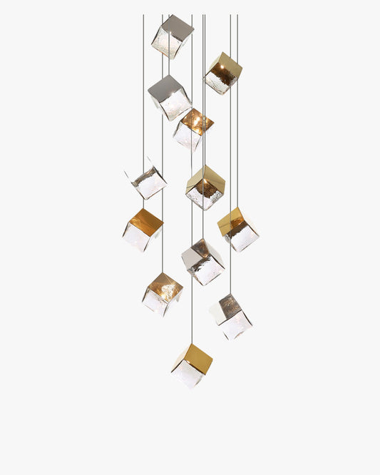 Diff Ice Cube Textured Glass Chandelier-DF2150