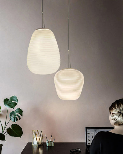 Diff Lantern Blown Glass Pendant Light-DF2151