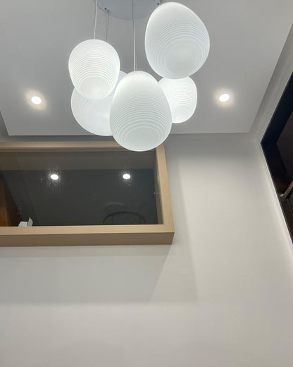 Diff Lantern Blown Glass Pendant Light-DF2151
