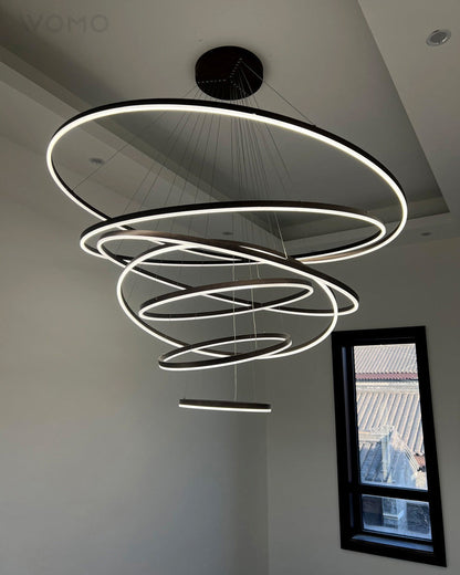 Diff Tiered Ring Chandelier-DF2159