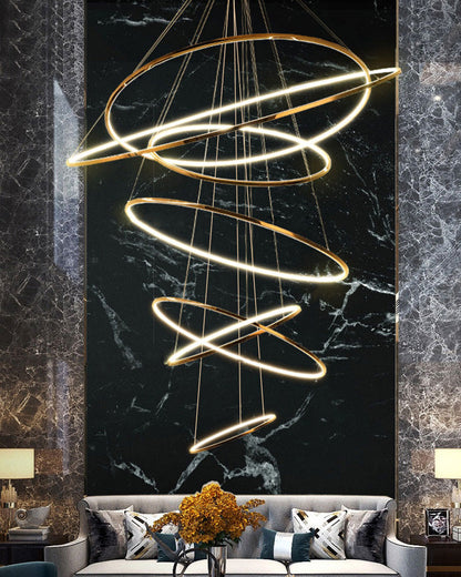 Diff Large Tiered Ring Foyer Chandelier-DF2160