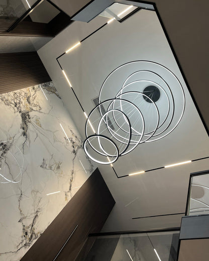Diff Large Tiered Ring Foyer Chandelier-DF2160