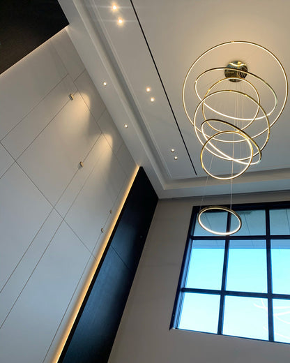 Diff Large Tiered Ring Foyer Chandelier-DF2160