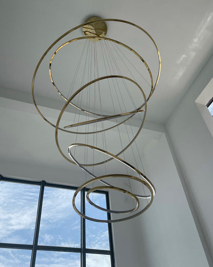 Diff Large Tiered Ring Foyer Chandelier-DF2160
