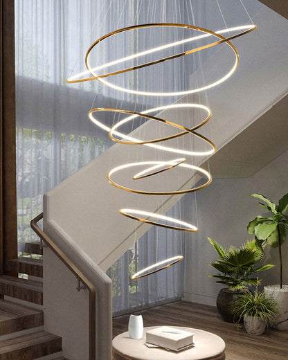 Diff Large Tiered Ring Foyer Chandelier-DF2160