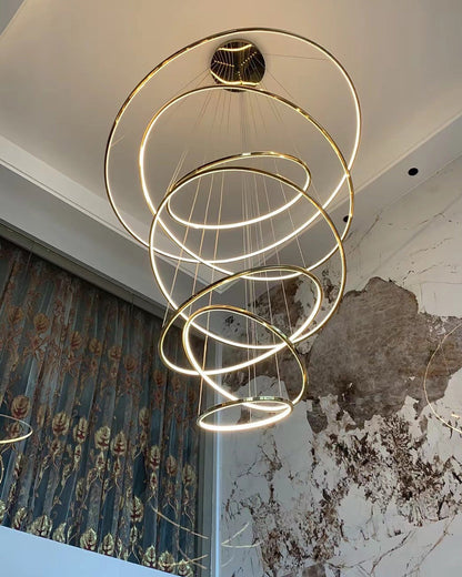 Diff Large Tiered Ring Foyer Chandelier-DF2160