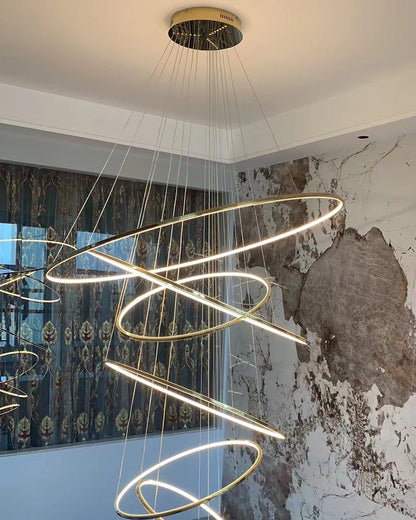 Diff Large Tiered Ring Foyer Chandelier-DF2160