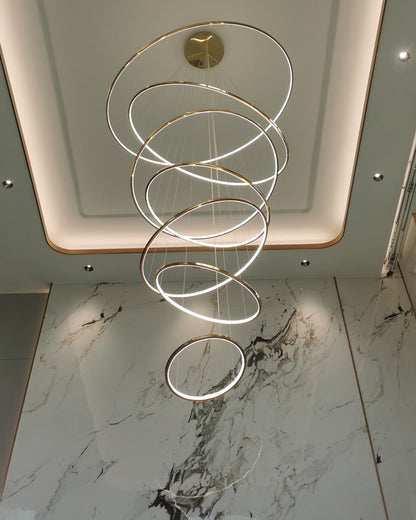 Diff Large Tiered Ring Foyer Chandelier-DF2160