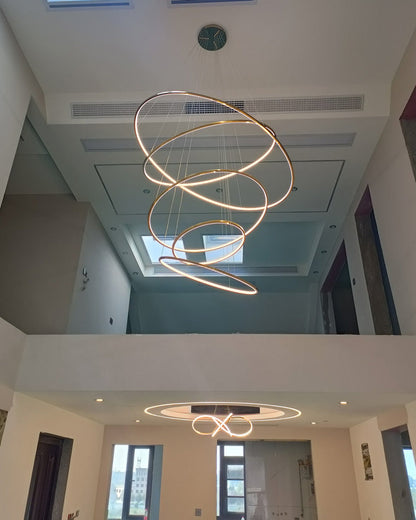 Diff Large Tiered Ring Foyer Chandelier-DF2160