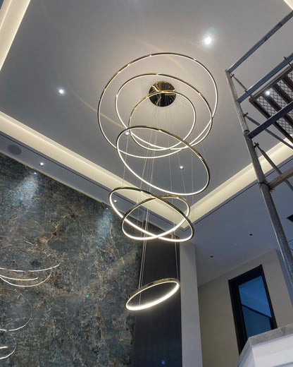 Diff Large Tiered Ring Foyer Chandelier-DF2160