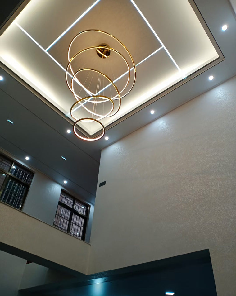Diff Large Tiered Ring Foyer Chandelier-DF2160
