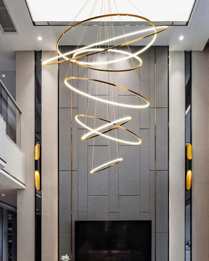 Diff Large Tiered Ring Foyer Chandelier-DF2160