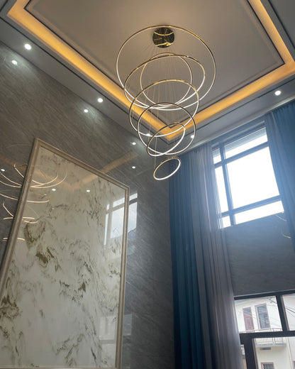 Diff Large Tiered Ring Foyer Chandelier-DF2160