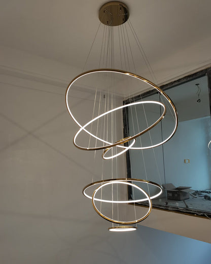 Diff Large Tiered Ring Foyer Chandelier-DF2160