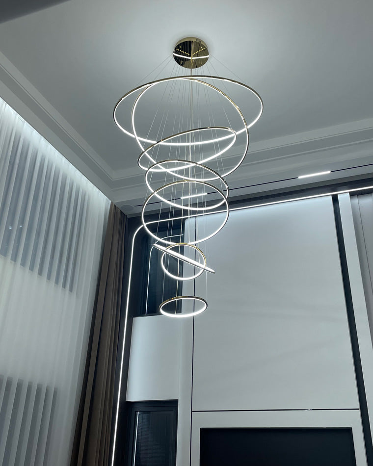 Diff Large Tiered Ring Foyer Chandelier-DF2160