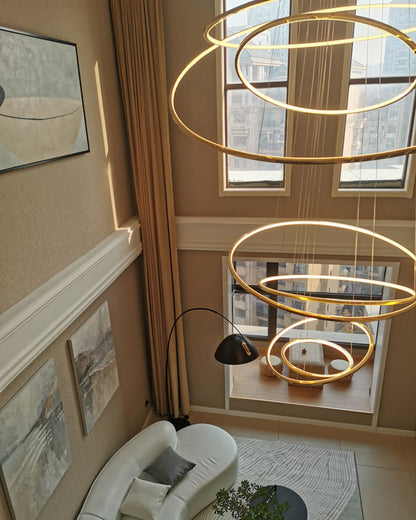 Diff Large Tiered Ring Foyer Chandelier-DF2160