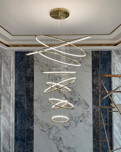 Diff Large Tiered Ring Foyer Chandelier-DF2160