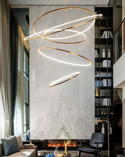 Diff Large Tiered Ring Foyer Chandelier-DF2160