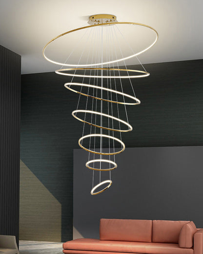Diff Large Tiered Ring Foyer Chandelier-DF2160