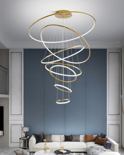 Diff Large Tiered Ring Foyer Chandelier-DF2160
