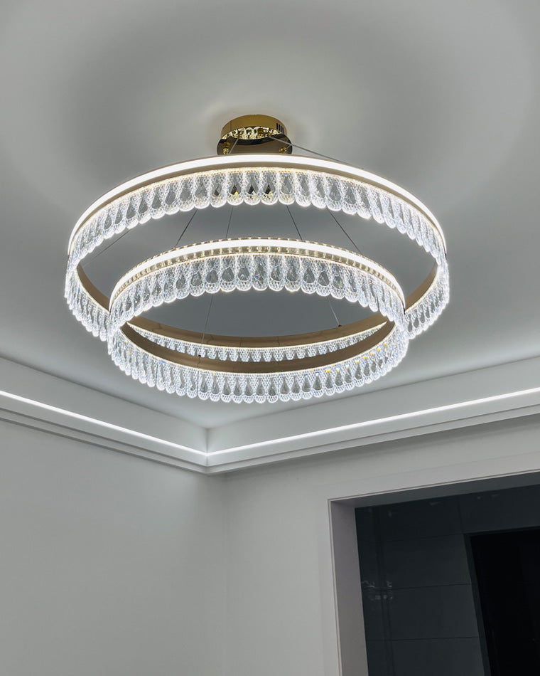 Diff Tiered Crystal Ring Chandelier-DF2167