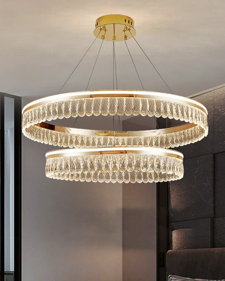 Diff Tiered Crystal Ring Chandelier-DF2167