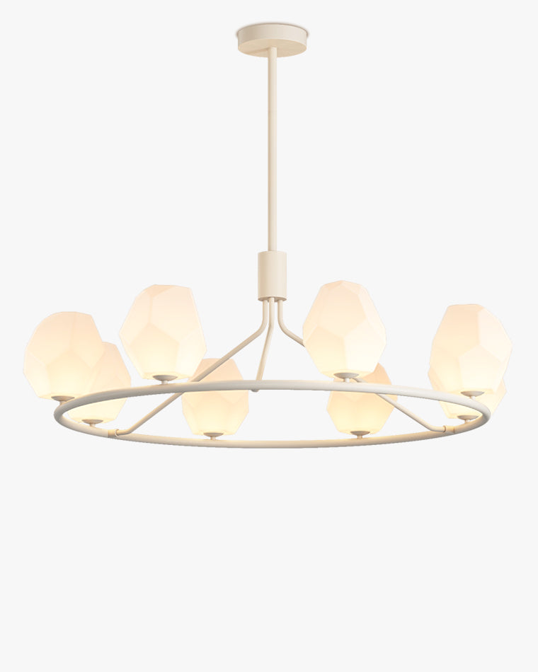 Diff White Rock Shaded Chandelier-DF2168