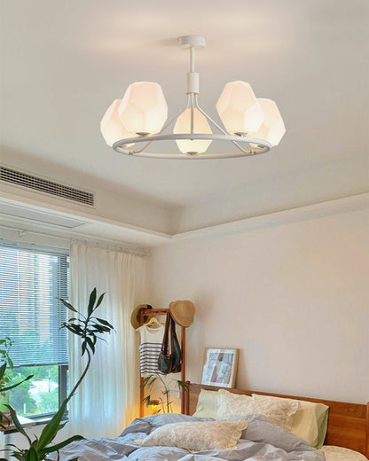 Diff White Rock Shaded Chandelier-DF2168