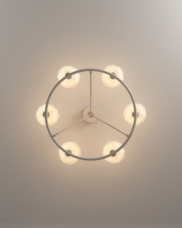 Diff White Rock Shaded Chandelier-DF2168