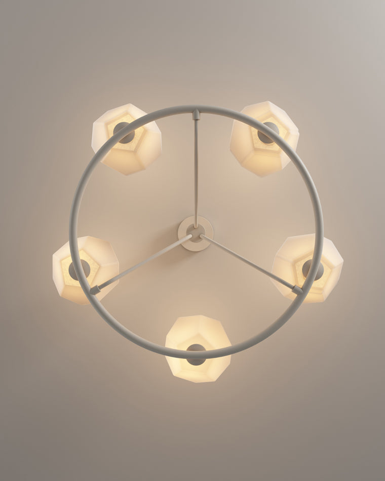 Diff White Rock Shaded Chandelier-DF2168