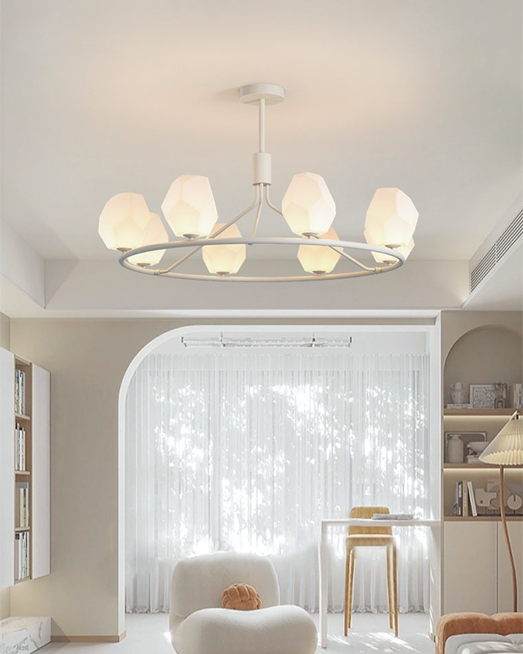 Diff White Rock Shaded Chandelier-DF2168