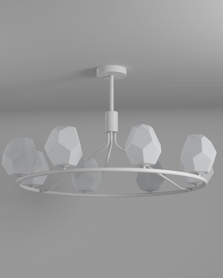 Diff White Rock Shaded Chandelier-DF2168