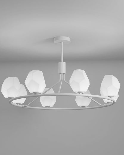 Diff White Rock Shaded Chandelier-DF2168