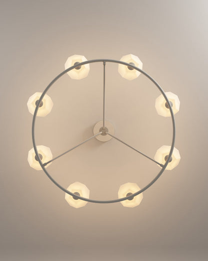 Diff White Rock Shaded Chandelier-DF2168