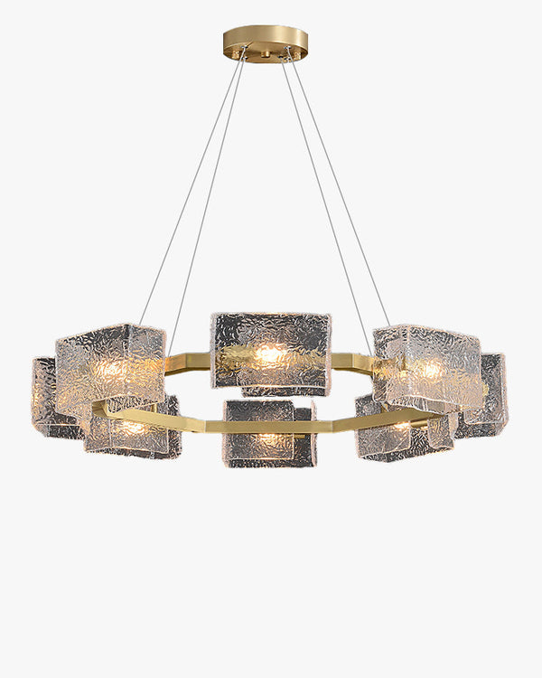 Diff Textured Glass Round Chandelier-DF2174