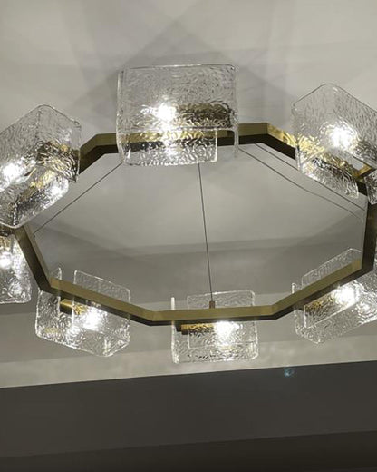 Diff Textured Glass Round Chandelier-DF2174