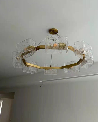 Diff Textured Glass Round Chandelier-DF2174