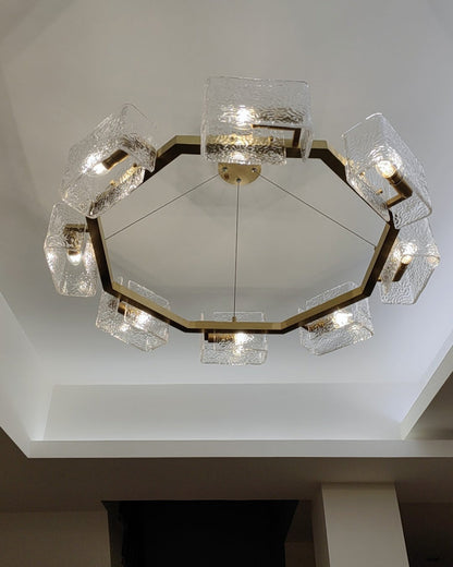 Diff Textured Glass Round Chandelier-DF2174