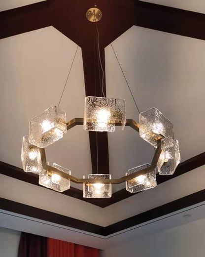 Diff Textured Glass Round Chandelier-DF2174