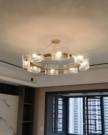 Diff Textured Glass Round Chandelier-DF2174