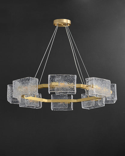 Diff Textured Glass Round Chandelier-DF2174