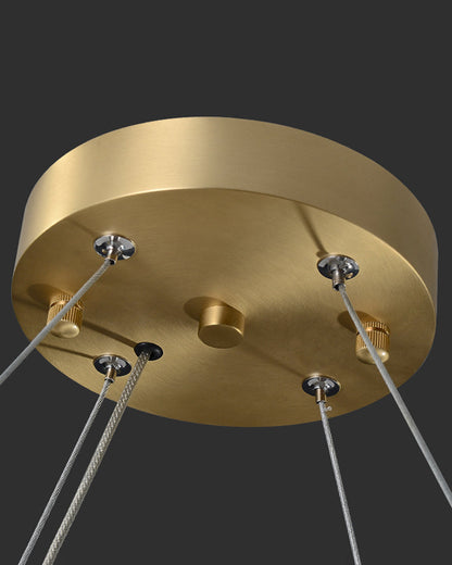 Diff Textured Glass Round Chandelier-DF2174