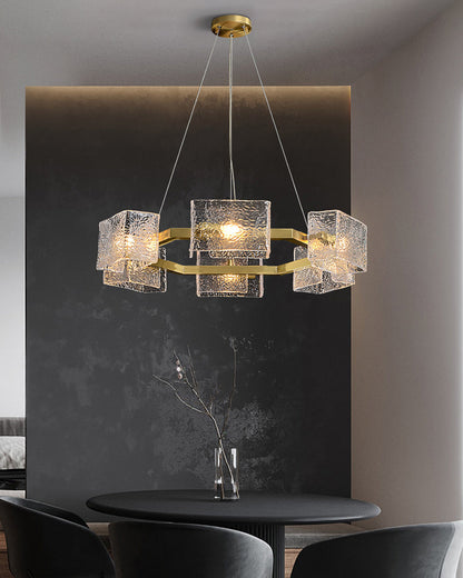 Diff Textured Glass Round Chandelier-DF2174