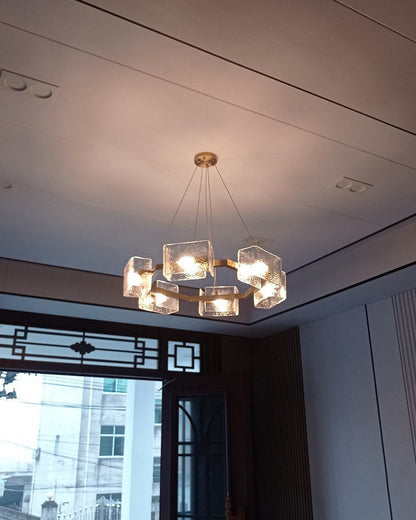 Diff Textured Glass Round Chandelier-DF2174